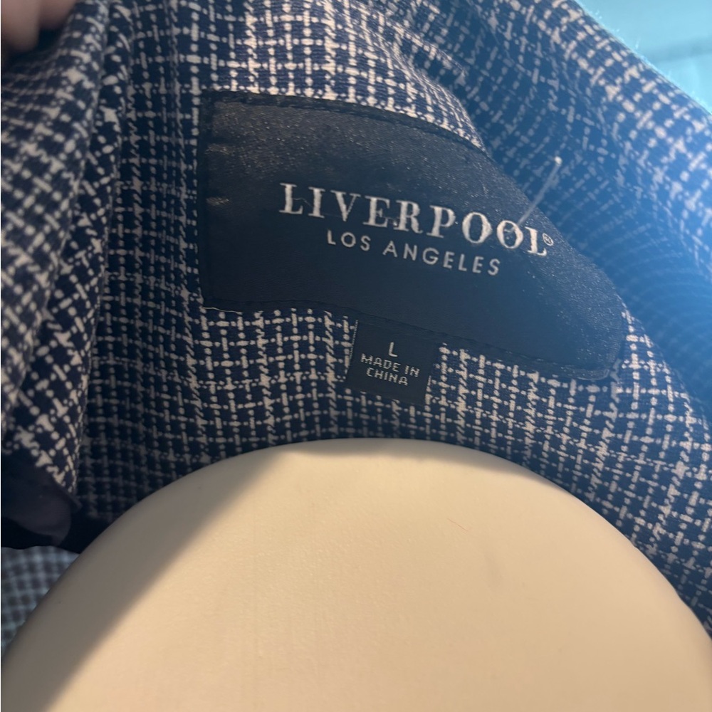 Liverpool Women's Navy and White Patterned Blazer - Picture 4 of 4